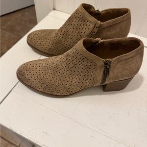 Sonoma Tan Ankle Booties with Woven Texture